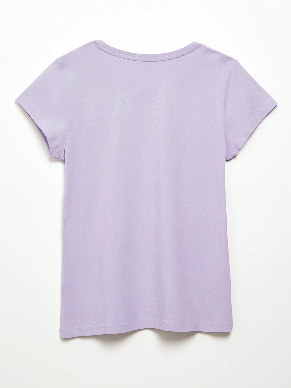 Lavender Short Sleeve Floral Applique Tee | Cleo