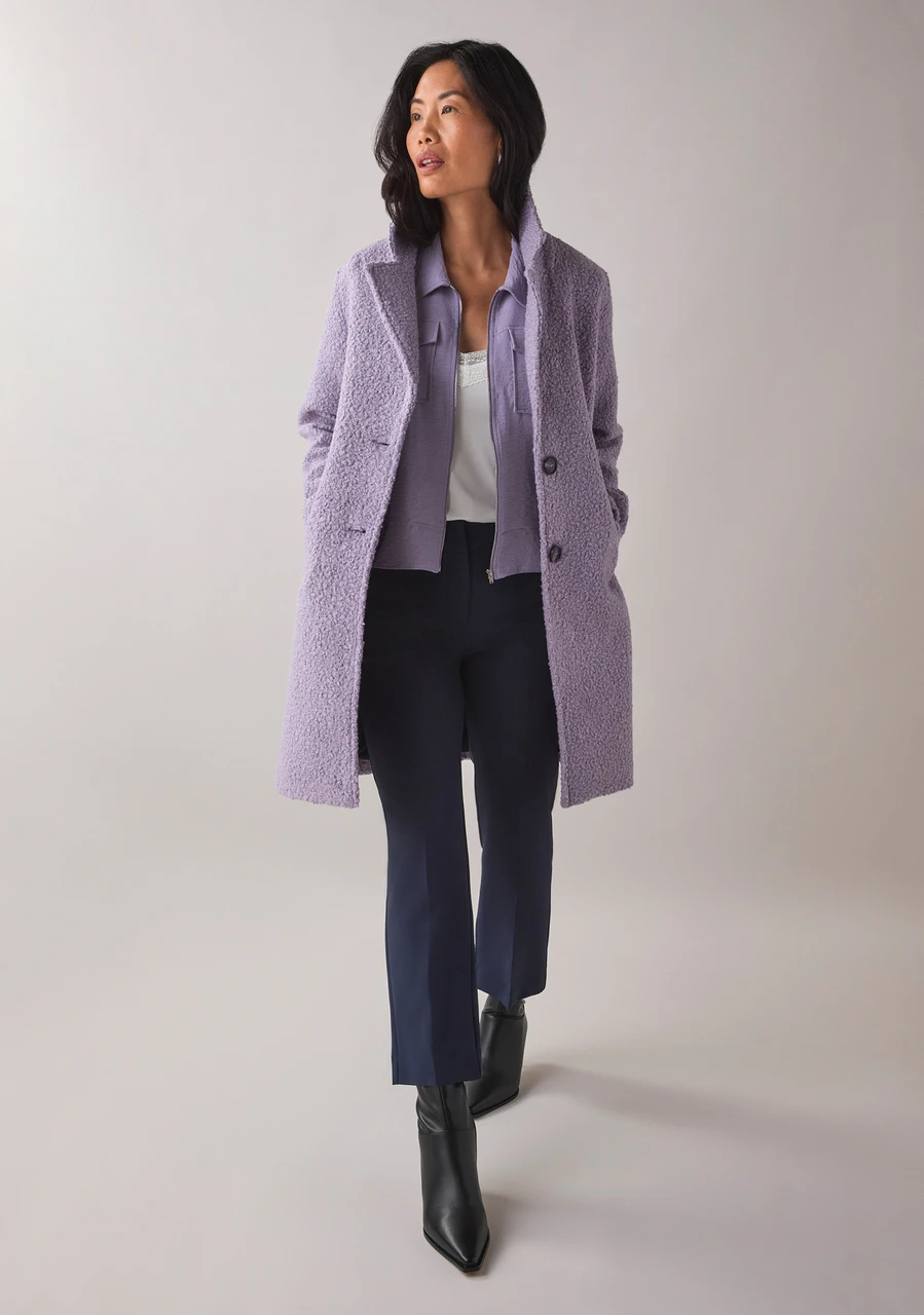 Leah Poly/Span Ankle Pant in Navy