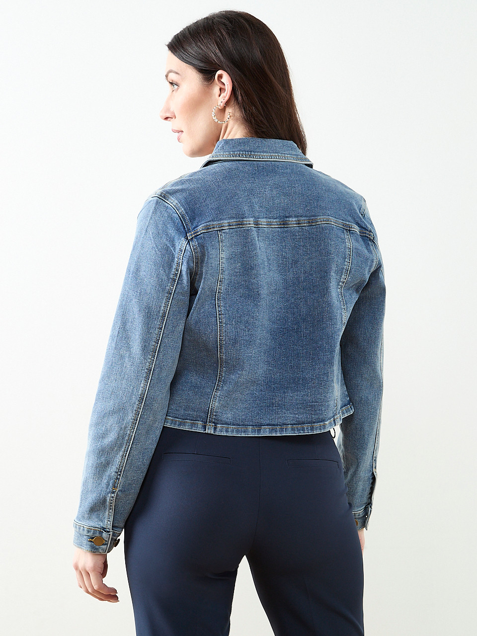 Cropped Denim Jacket in Vintage Wash