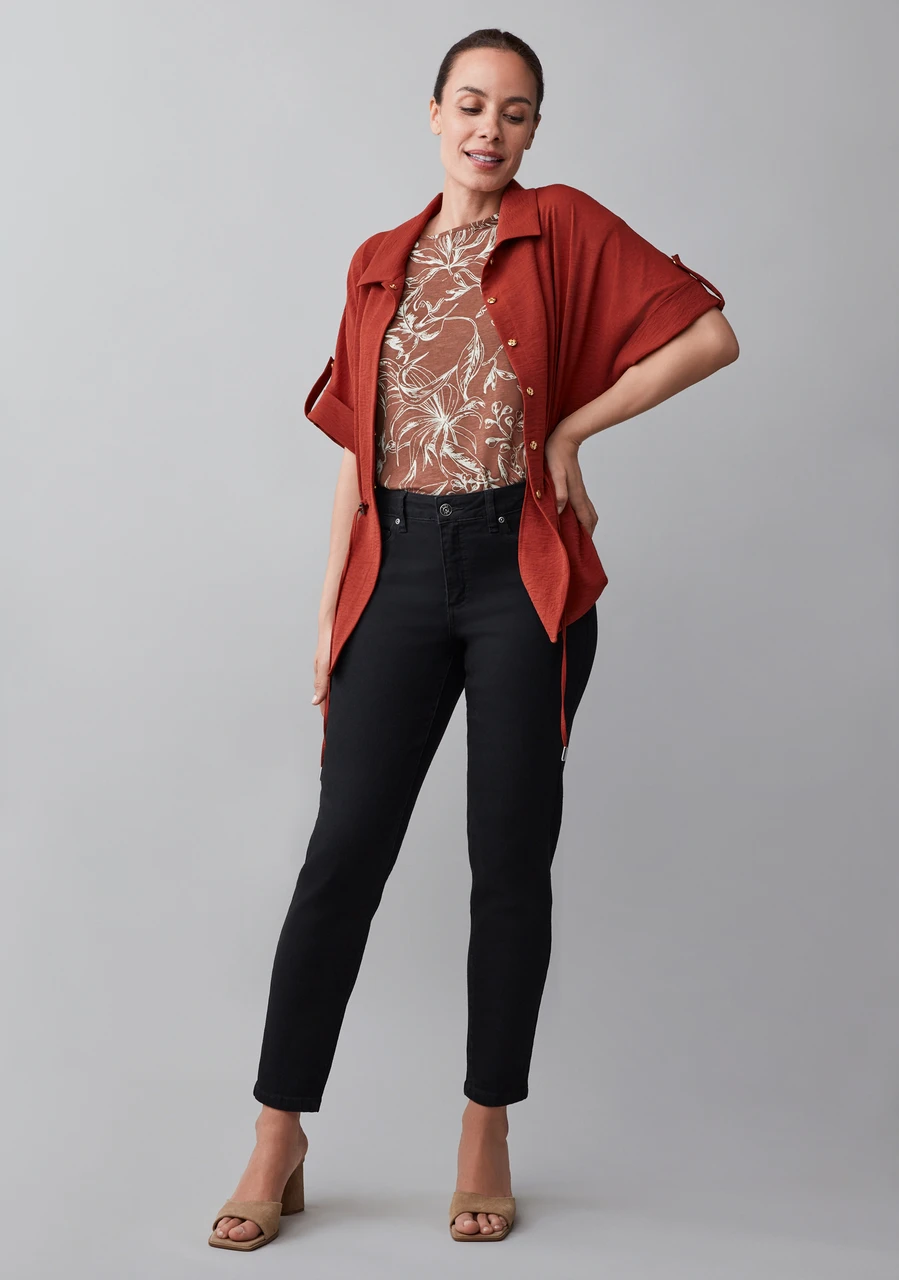 Twill Relaxed Jacket in Terracota