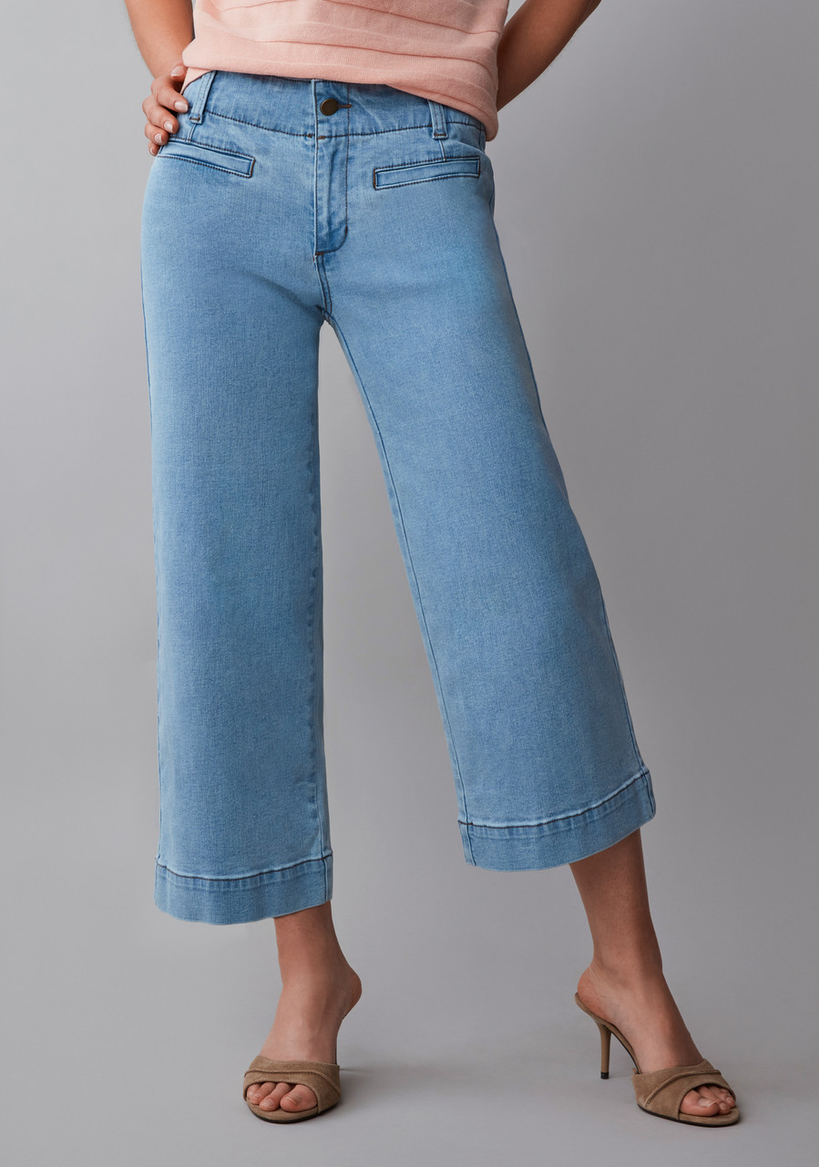 Haylie Crop Denim Jean | Light Wash | Cleo