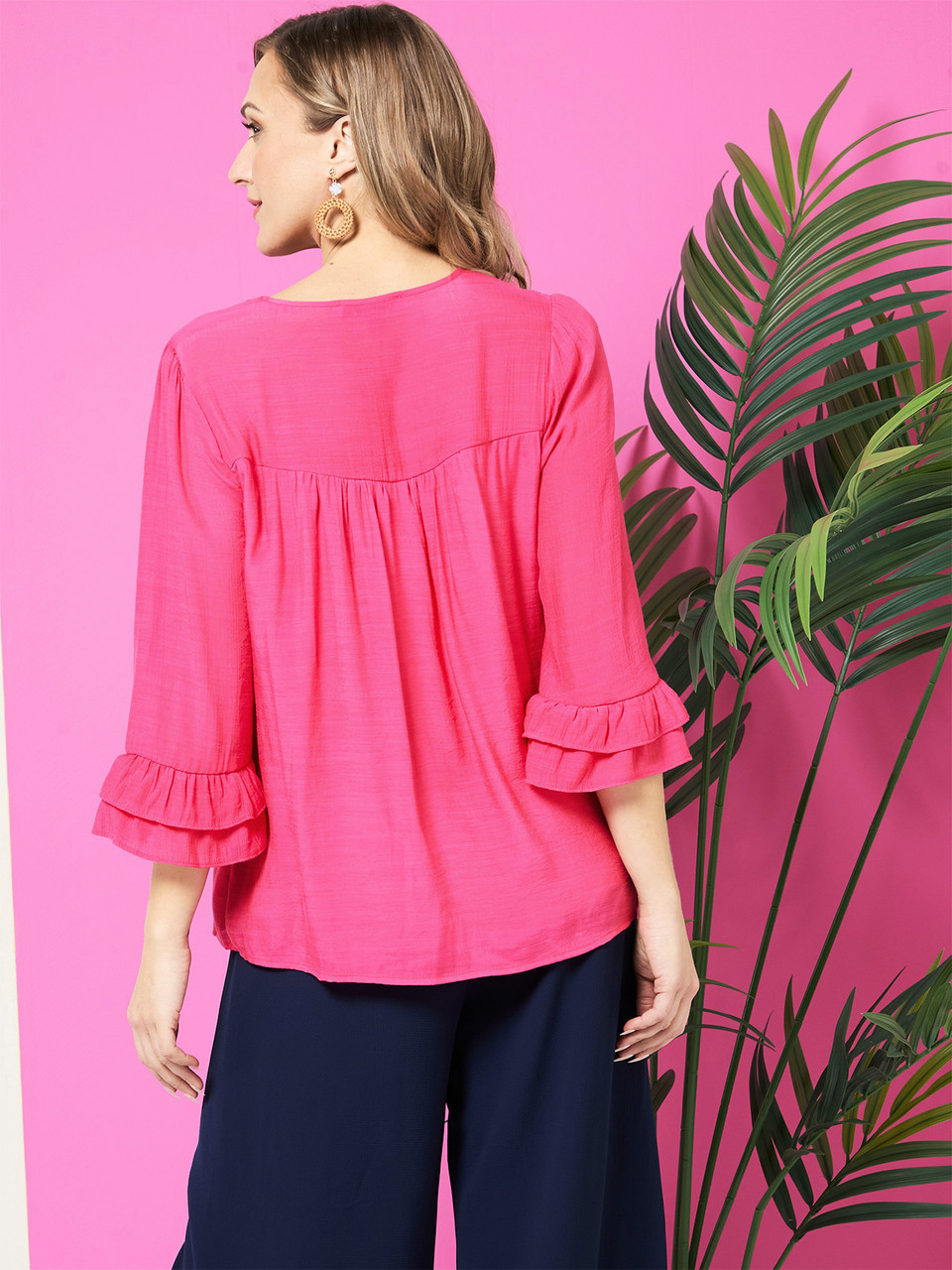 Ruffle Sleeve Blouse | Figueroa & Flower