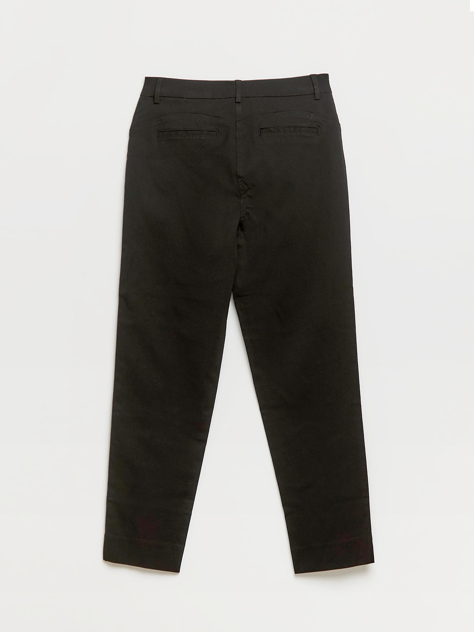 Christy Slim Black Ankle Pant in Microtwill