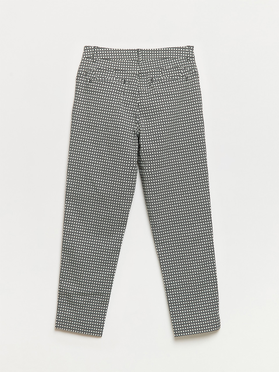 Christy Slim Ankle Pant in Daisy Print Microtwill