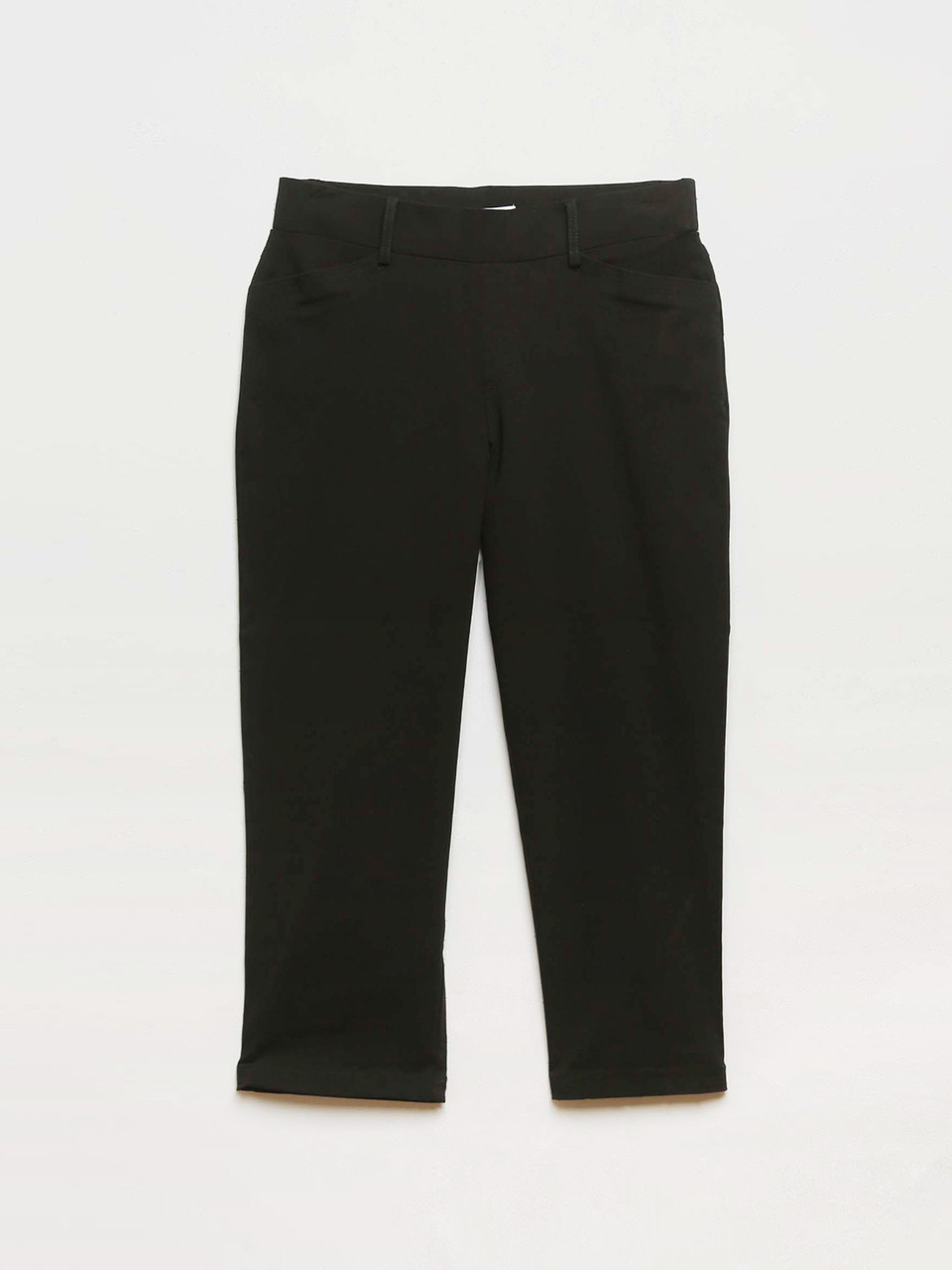 Emily Black Microtwill Capri Pant