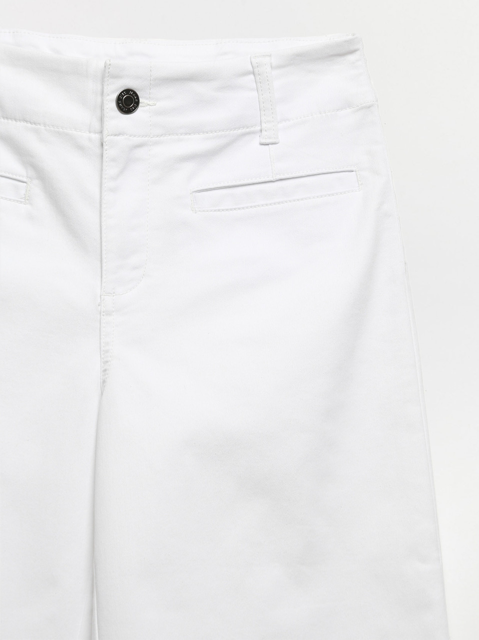 Haylie White Wide Crop Jeans