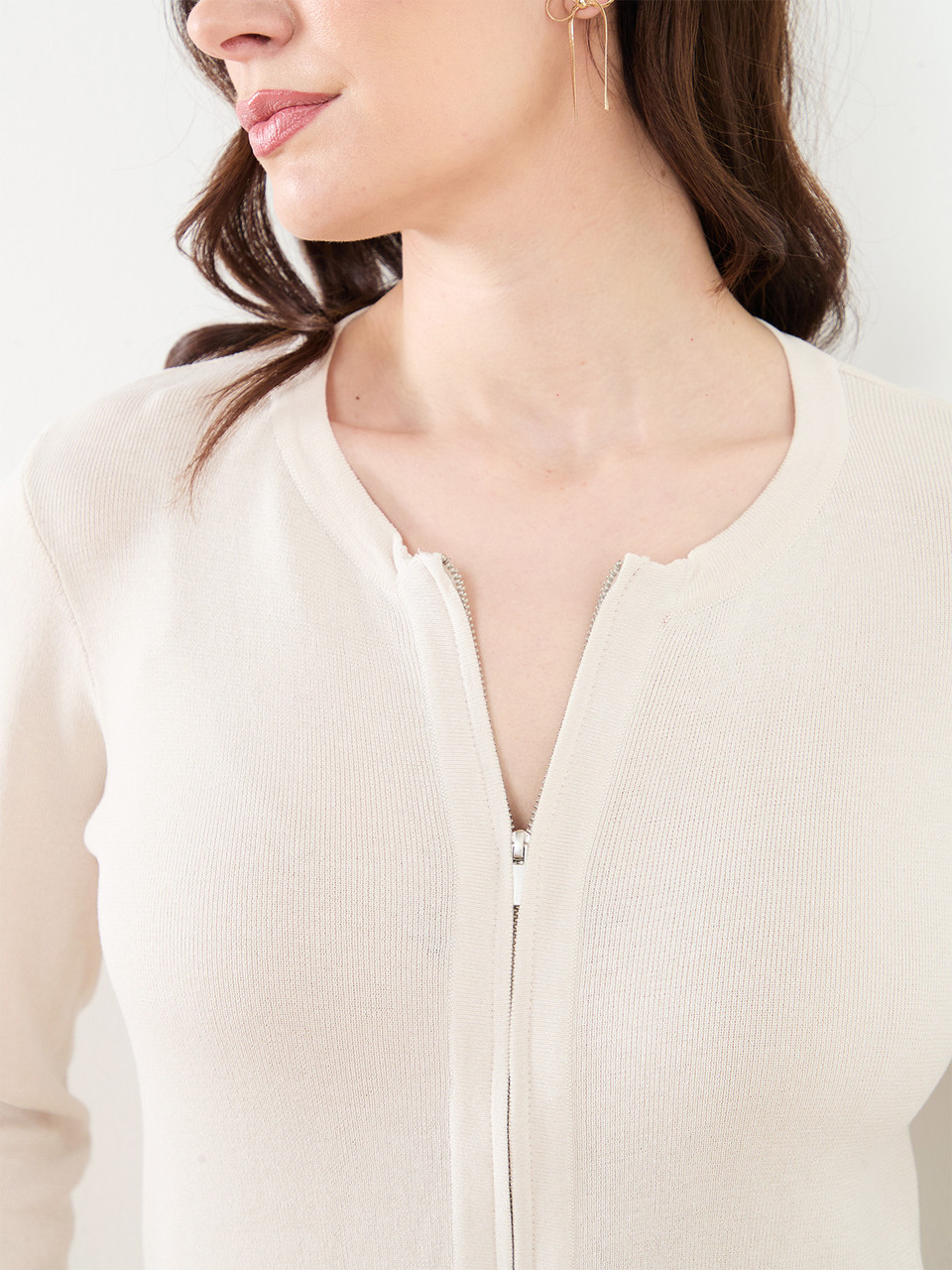 Zip Front Cardigan Sweater | Cleo