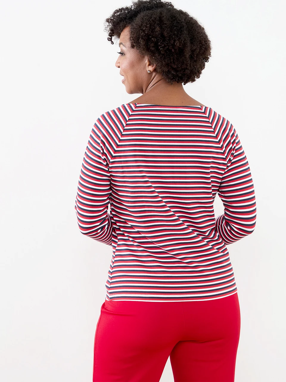 Petite Three-Quarter Sleeve Cotton-Blend Top