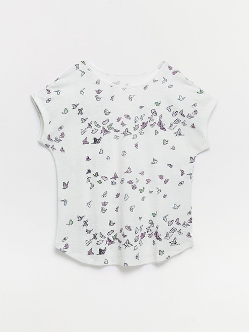 Boat Neck Butterfly T-Shirt