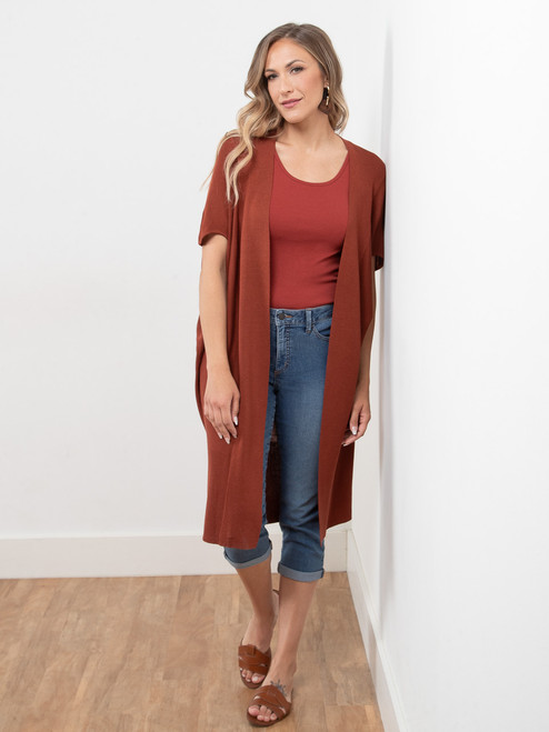 Long Knit Cocoon Cover Up