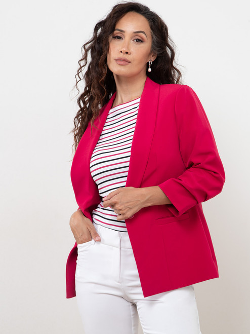 Rouched Sleeved Blazer