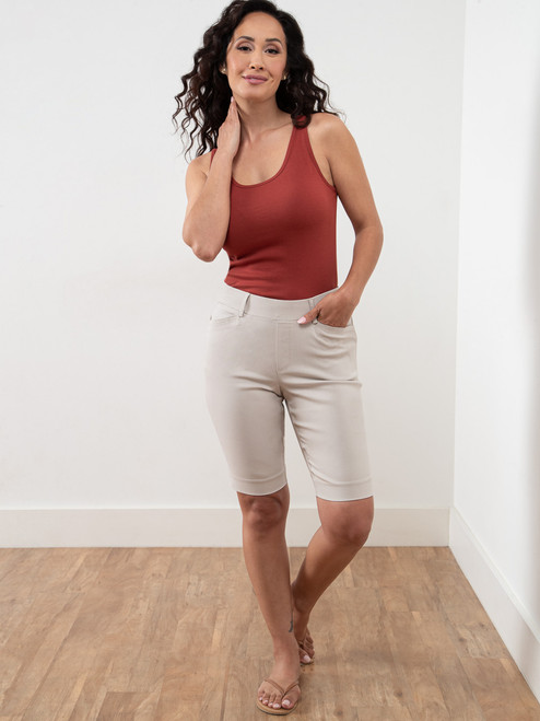 Emily Microtwill Short in Stone