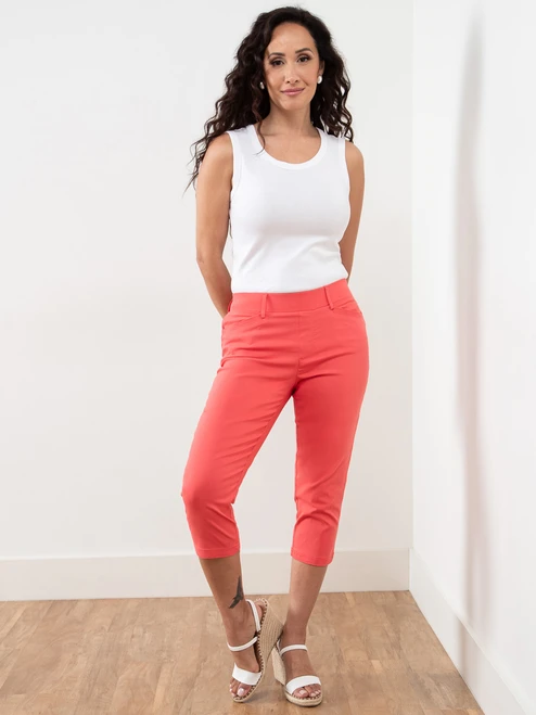 Emily Papaya Microtwill Capris
