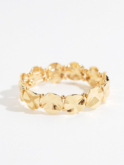 Hammered Gold Stretch Bracelet