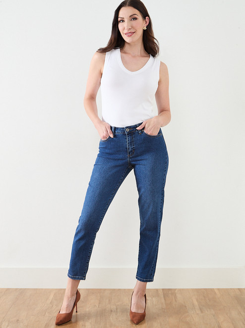 Lilly Mid Wash Slim Ankle Jean