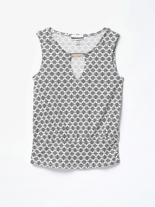 Sleeveless Crepe Knit Banded Top