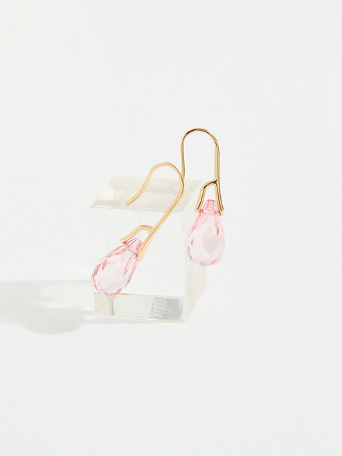 Gold & Soft Pink Drop Earrings