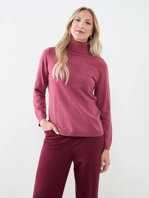 Essential Long Sleeve Soft Turtleneck Sweater