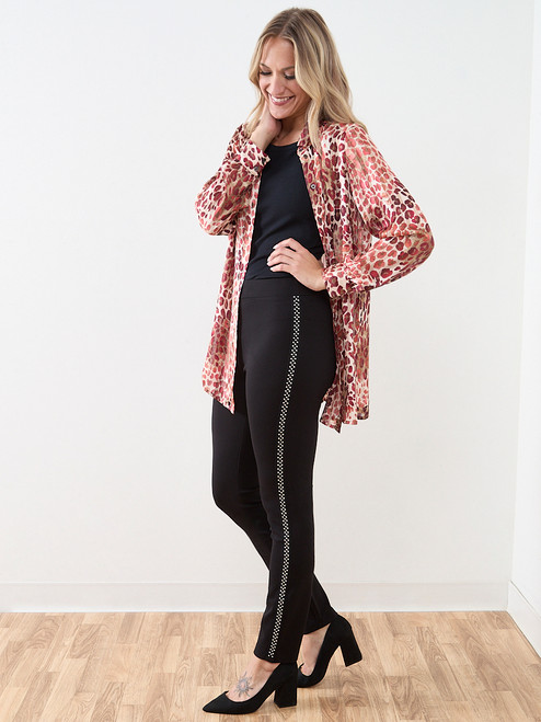 Ponte Side-Grommet Legging