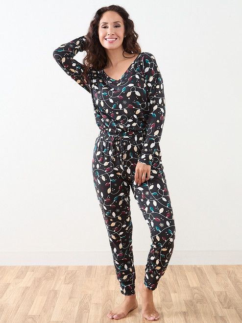Christmas Light Print PJ Set