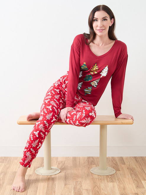 Foil Trees Screen Print PJ Set