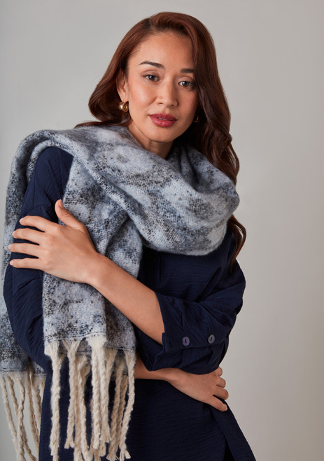 Blue Frost Plush Animal Scarf