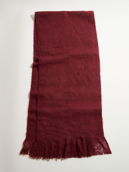 Dark Cherry Boucle Scarf