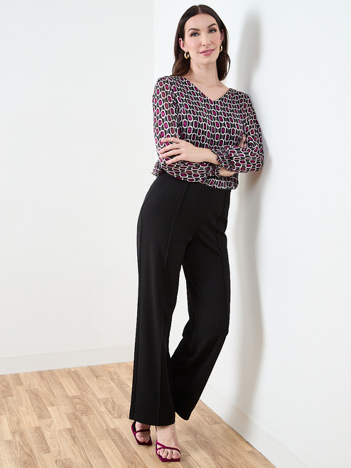 Smocked-Cuff Blouse