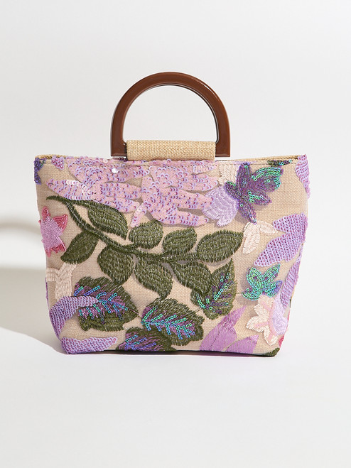 Plumberry Embroidered Bag