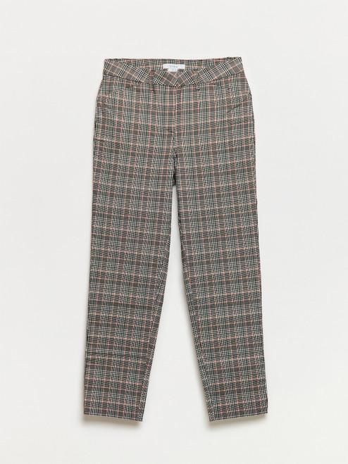 Christy Plaid Slim Ankle Pant in Microtwill