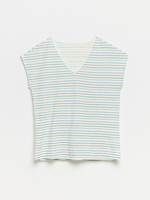 Relaxed Stripe V-neck T-Shirt