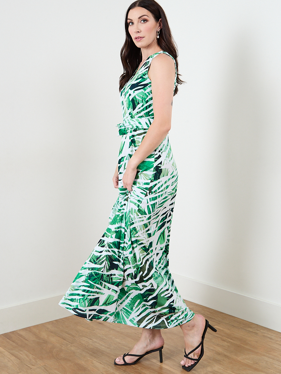 Sleeveless Maxi Dress With Tie Belt | Cleo