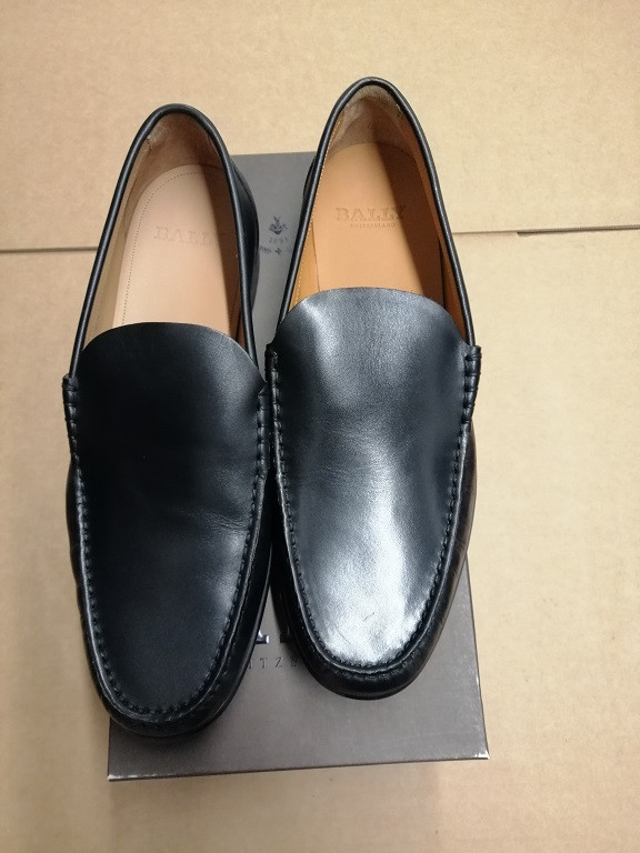 bally black calf plain