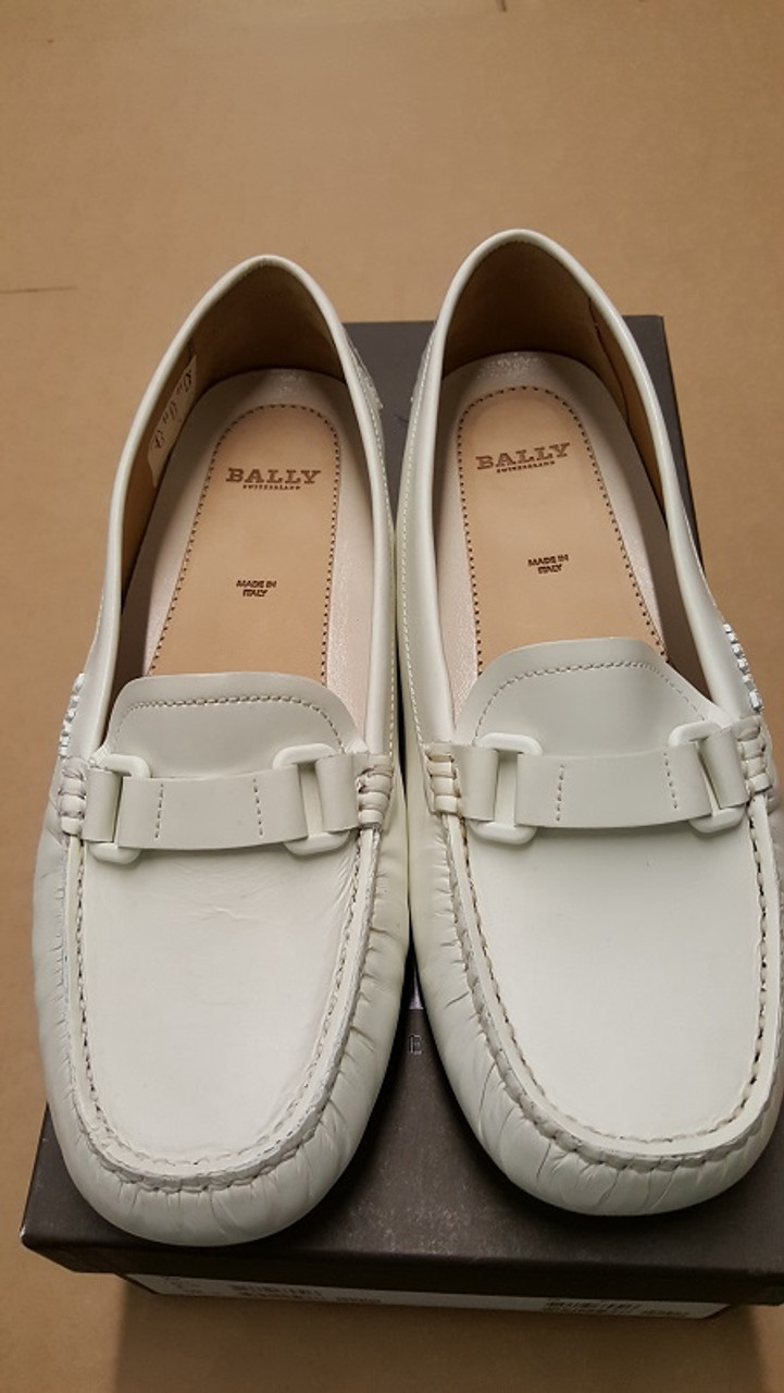 Bally Loafers - Ex Display - White Calf Plain