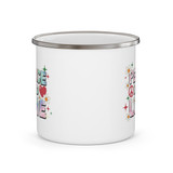 Enamel Camping Mug, Peace and Love Mug