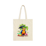 Cotton Canvas Tote Bag, cute bird bag, tote bag lovers gift