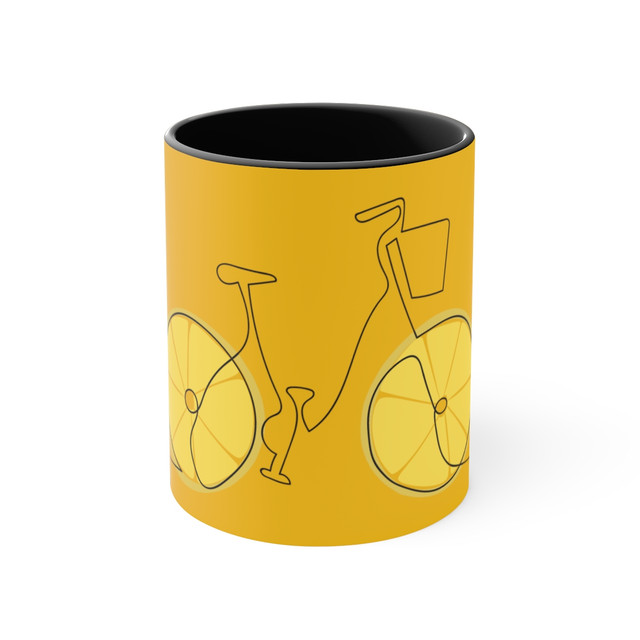 Accent Coffee Mug, 11oz, yellow mug 