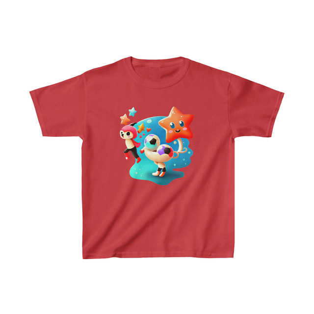 Kids Heavy Cotton™ Tee, football design T-shirt for kids 