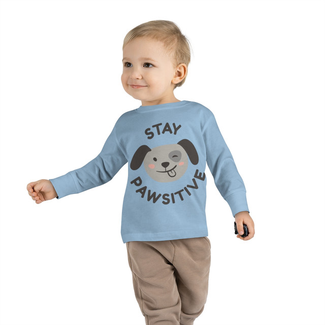 Toddler Long Sleeve Tee, Stay Positive Long Sleeve