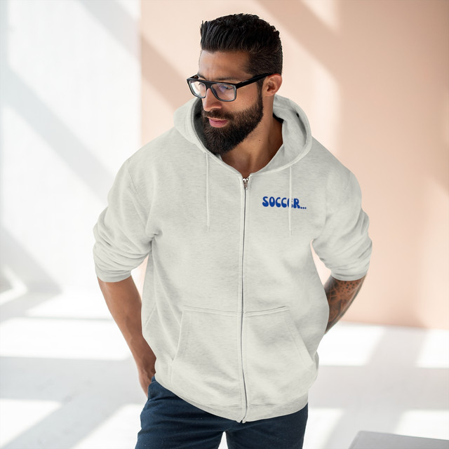 Unisex Zip Hoodie, Soccer hoodie