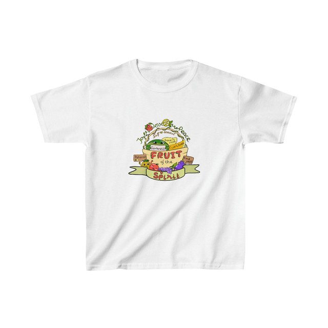 Kids Heavy Cotton™ Tee Fruits of the Spirit theme