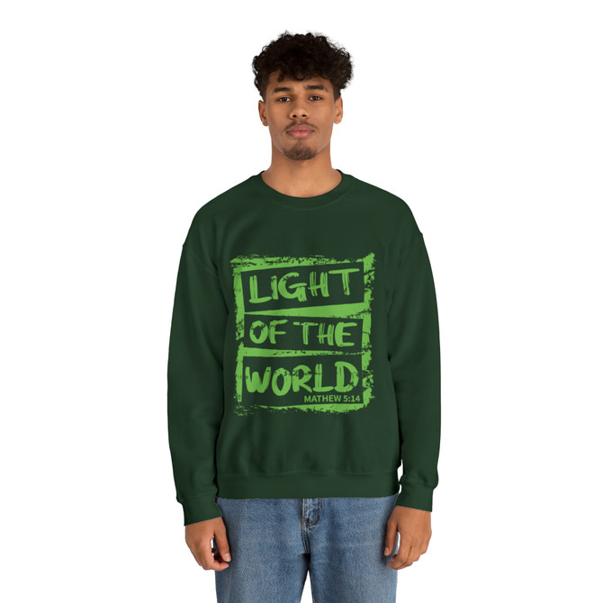 Unisex Heavy Blend™ Crewneck Sweatshirt, Light of the world sweatshirt, Christian gift