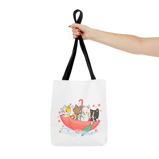 Tote Bag (AOP), animal lover tote bag, cat bag, animal lover gift