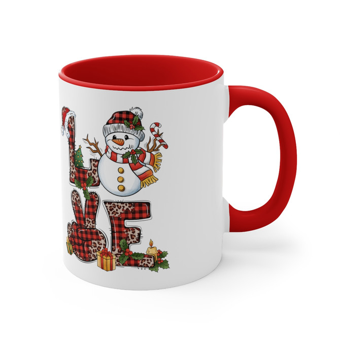 Accent Coffee Mug, 11oz, Christmas Fan