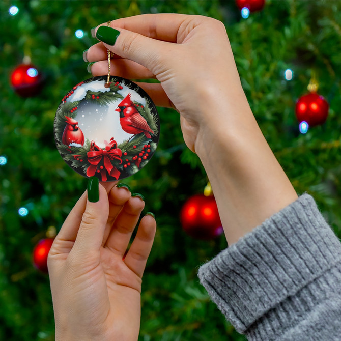 Ceramic Ornament, 2 Shapes Christmas decoration