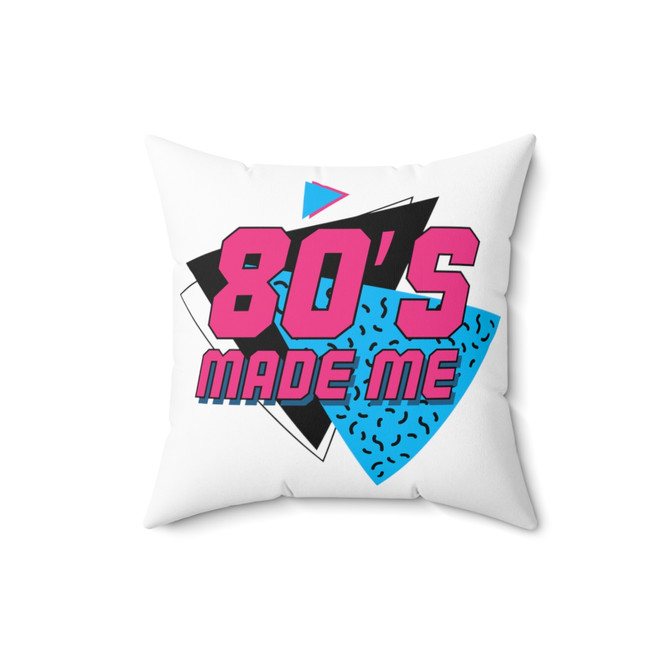 Spun Polyester Square Pillow, 80s made me pillow, beautiful indoor pillow