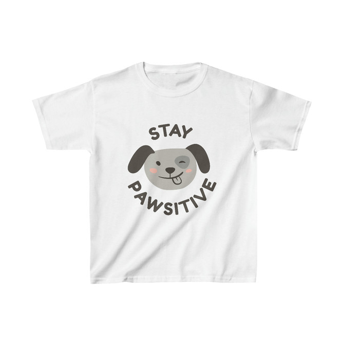 Kids Heavy Cotton™ Tee, stay positive T-shirt