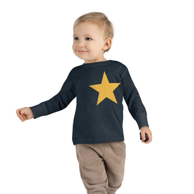 Toddler Long Sleeve Tee, Star design long sleeve