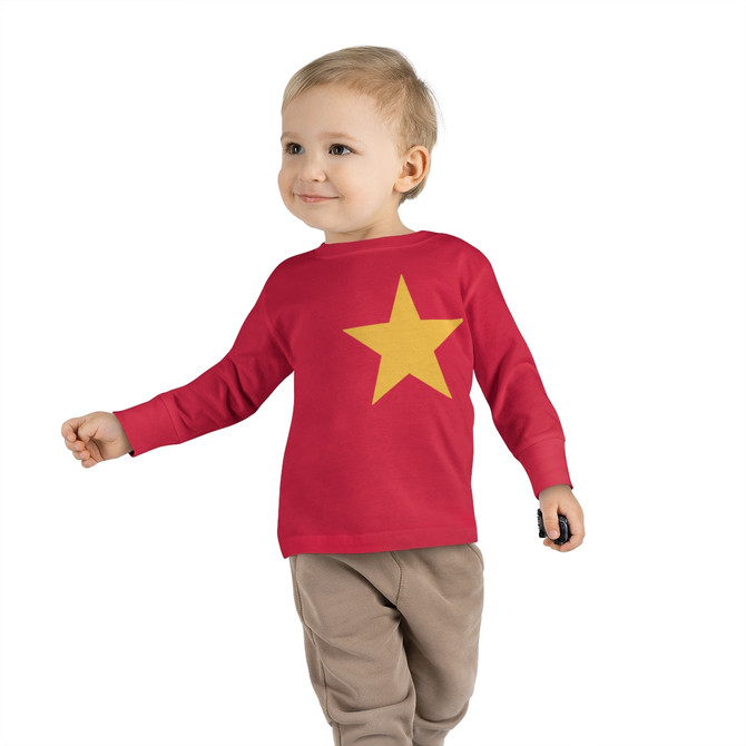 Toddler Long Sleeve Tee, Star design long sleeve