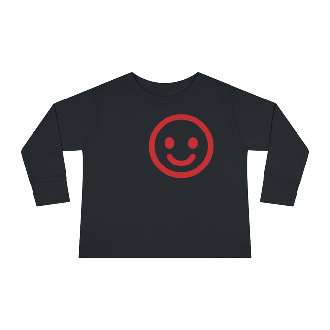 Toddler Long Sleeve Tee, smiley outline design Long sleeve